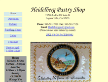 Tablet Screenshot of heidelbergbakery.net